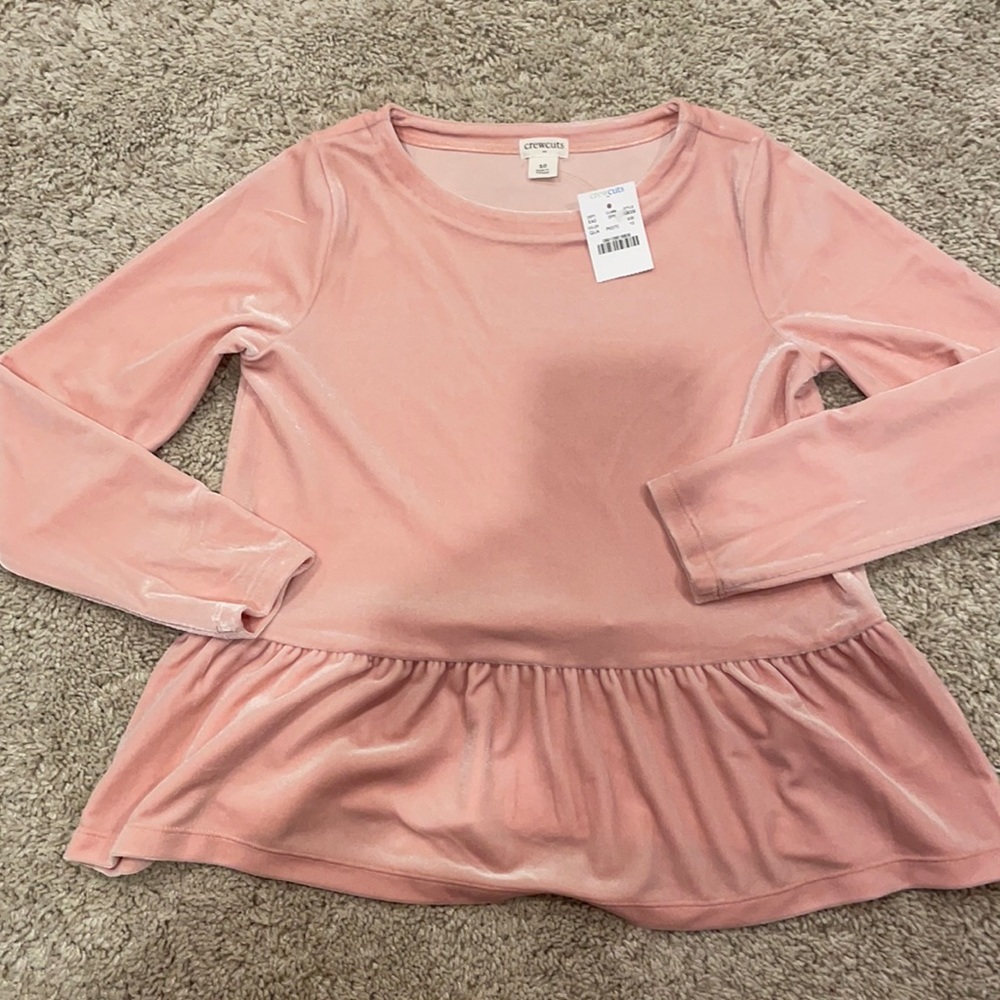 Crew Cuts - little girls velvet shirt